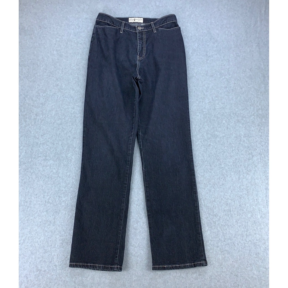 French Dressing Jeanswear Straight Leg Jeans Womens 10 Blue Dark Y2K High Rise